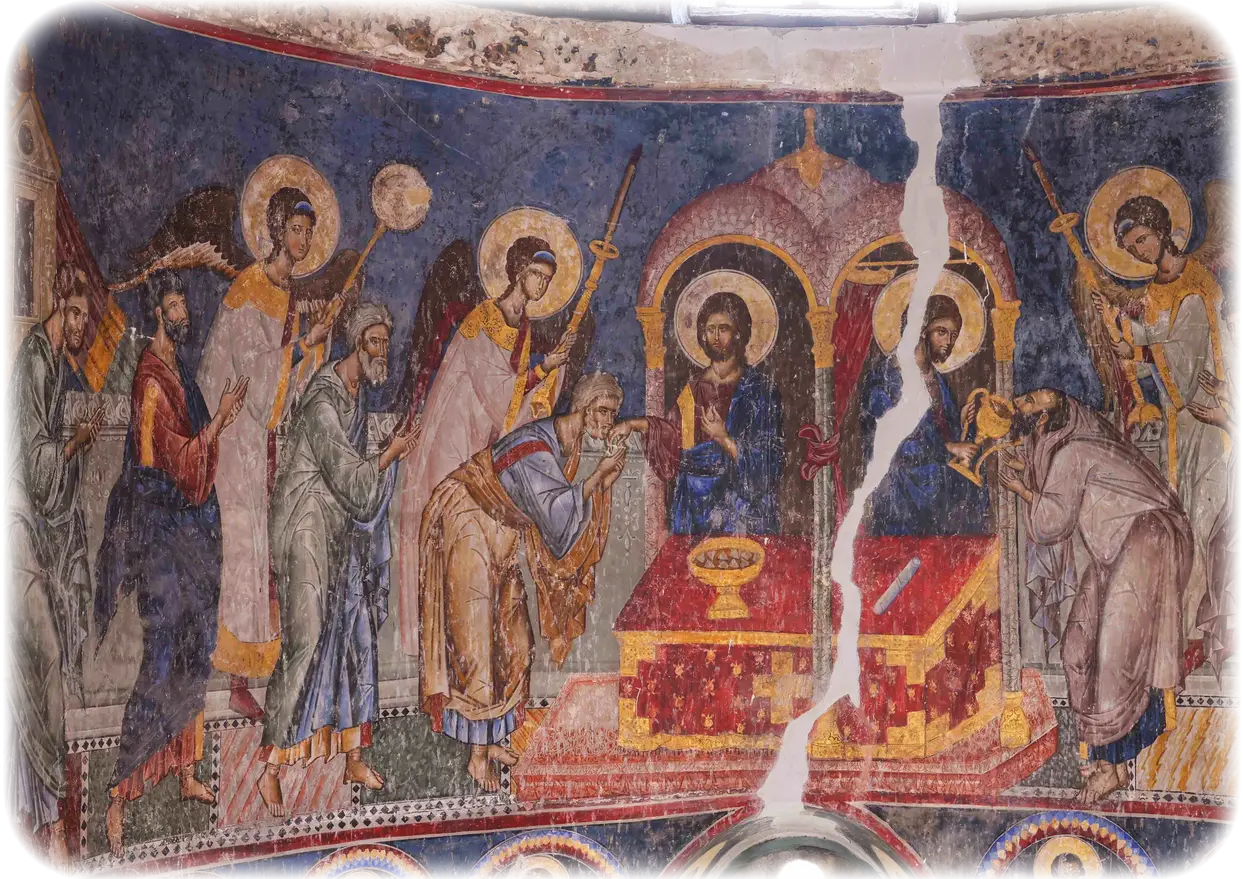 Fresco “The Communion of the Apostles” - altar apse, Church of the Holy Trinity